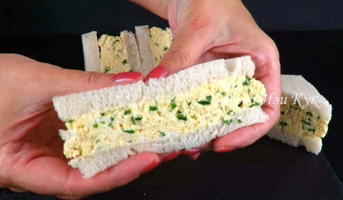 Яичный сэндвич бутерброд с яйцами рецепт