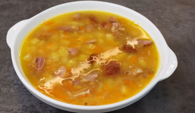 Гороховый суп с копчеными ребрами рецепт