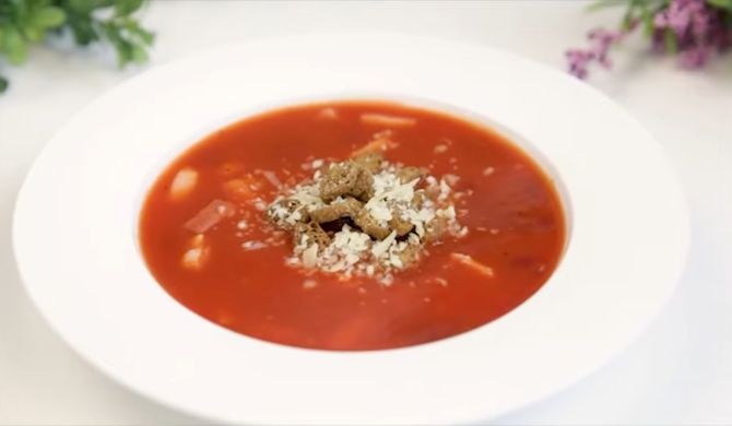 Томатный суп с фасолью и мясом рецепт