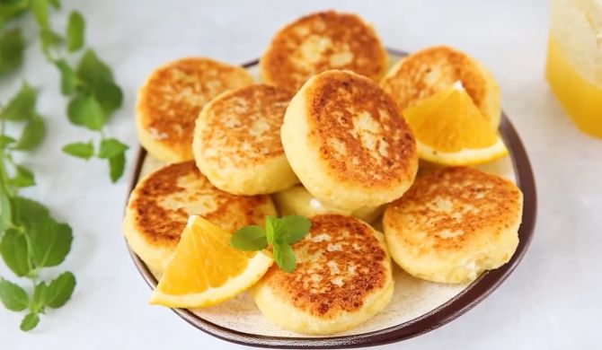 Апельсиновые сырники из творога и манки без муки рецепт