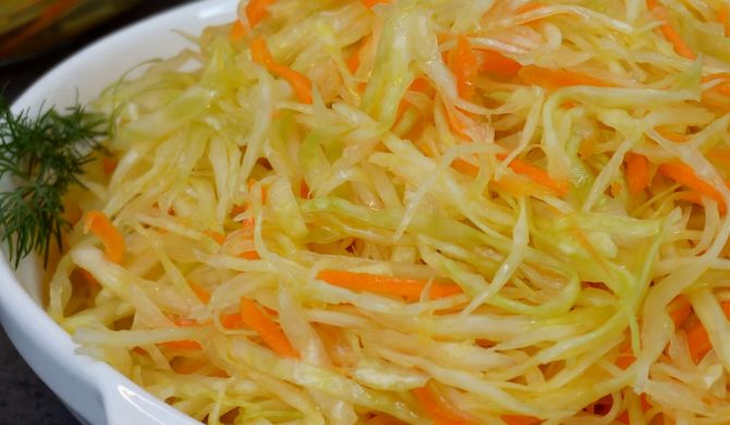 Салат из капусты и моркови с уксусом как в столовой рецепт