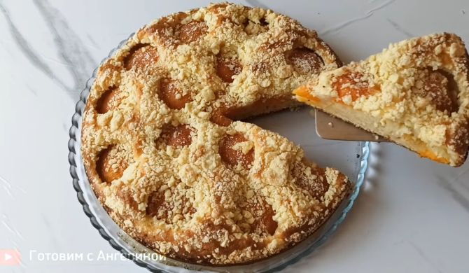 Пирог с абрикосами в духовке рецепт