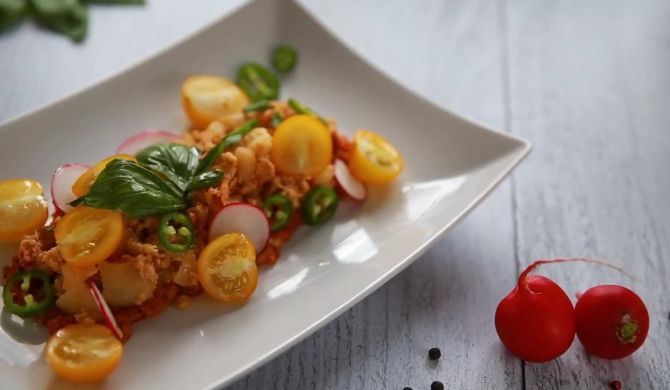 Тушеные кабачки с овощами на сковороде рецепт