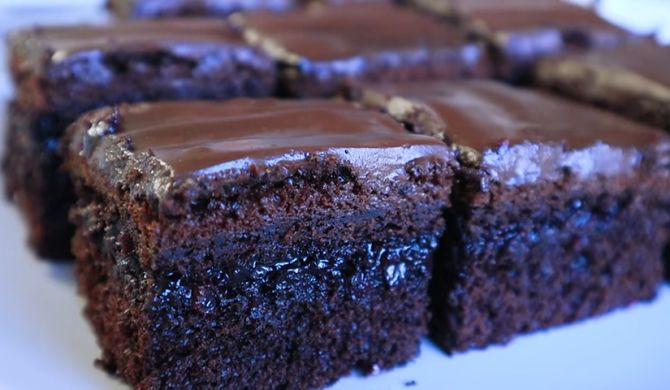 Шоколадный торт на кефире с вареньем рецепт