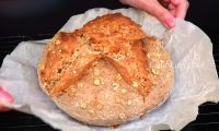 Домашний цельнозерновой хлеб на кефире без дрожжей