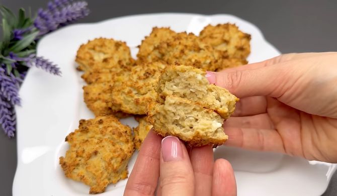 Творожное печенье с овсяной мукой и бананом рецепт