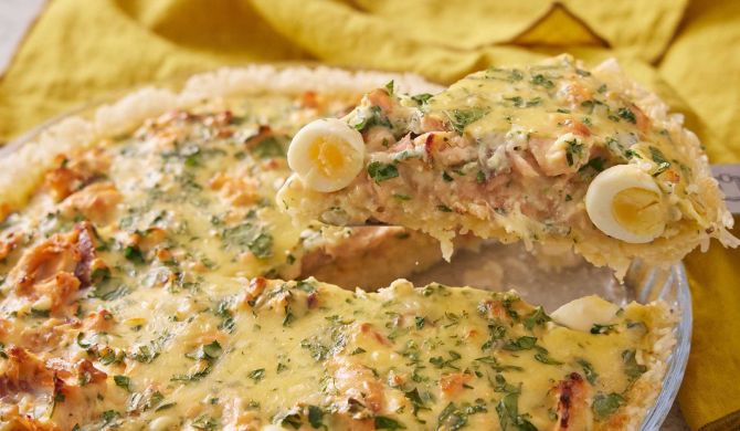 Рисовый пирог с рыбой Просто Кухня рецепт